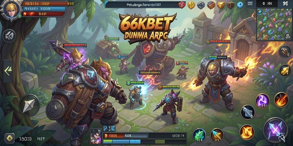 Tampilan seru dari gameplay ARPG 66KBET yang penuh aksi.