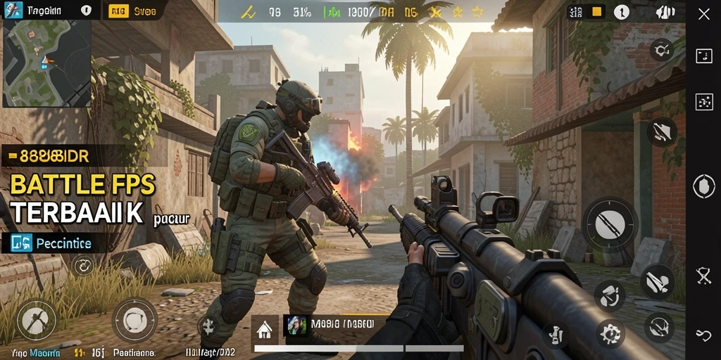Screenshot gameplay FPS dari 888IDR menampilkan aksi mendebarkan dan grafis luar biasa.
