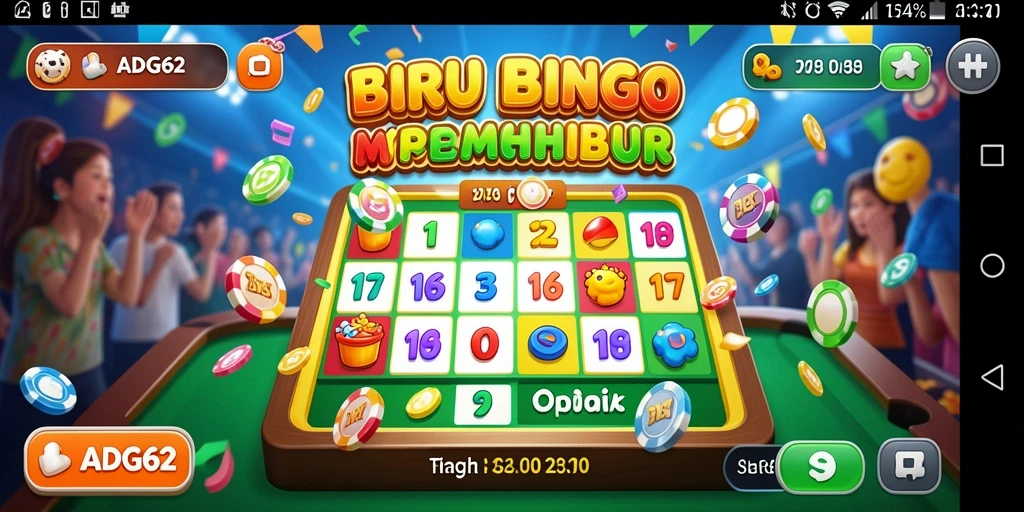 Tampilan menarik dari gameplay Bingo di ADG62 dengan antarmuka yang intuitif.