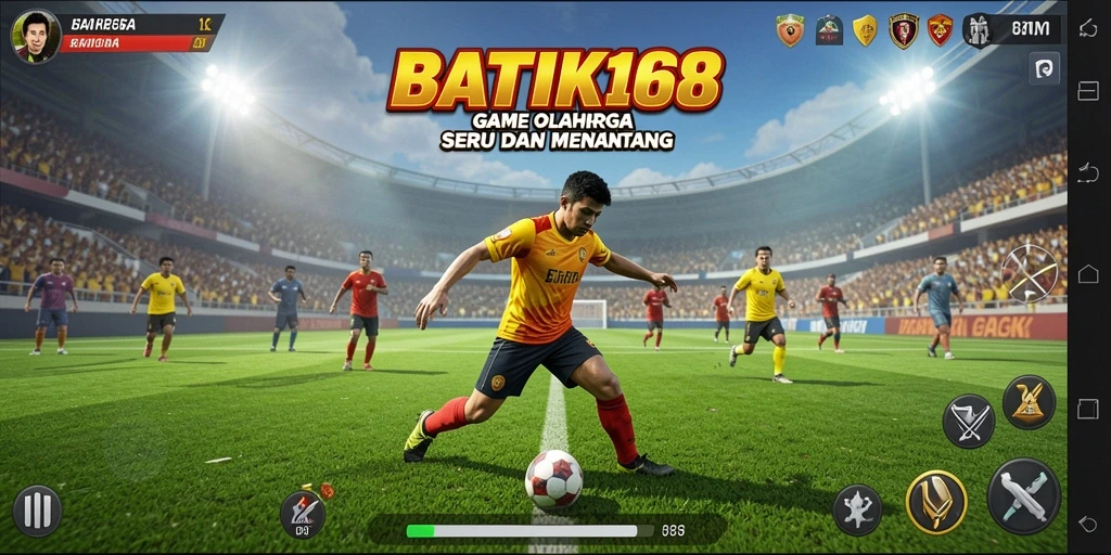 Tampilan gameplay seru di BATIK168, penuh aksi olahraga.