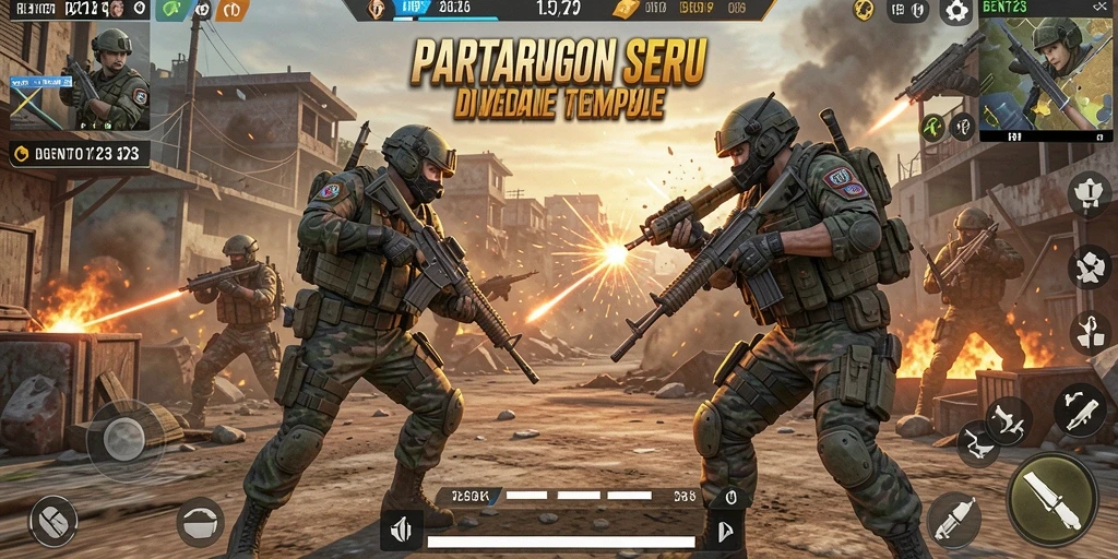 Tampilkan gameplay BENTO123 yang mendebarkan di medan tempur Battle Royale.