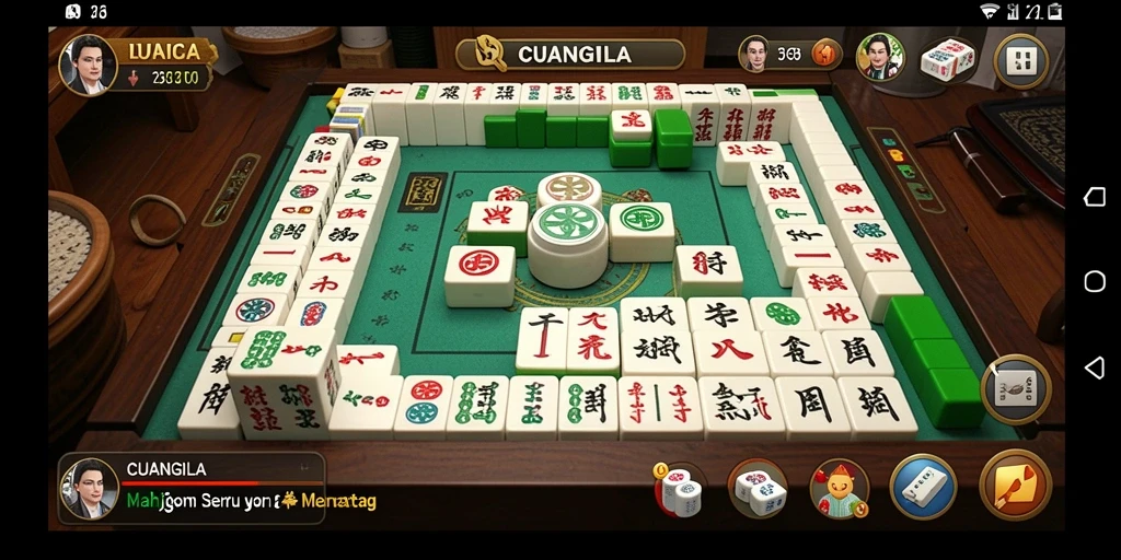 Tampilan gameplay seru di CUANGILA saat bermain Mahjong.