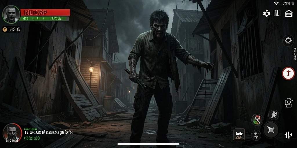 Tampilan gameplay <strong>INDORP</strong> yang menegangkan dengan elemen horor yang kuat.
