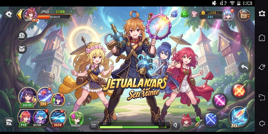 Gameplay seru dengan karakter anime ikonik dan misi menarik.
