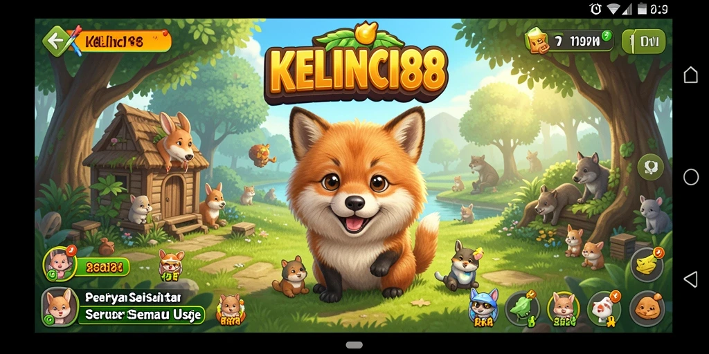 Tampilan gameplay seru di KELINCI88 dengan karakter lucu.