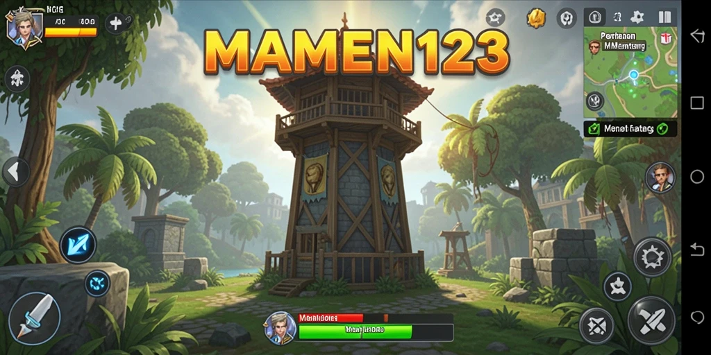 Screenshot aksi gameplay Tower Defense yang mendebarkan di MAMEN123.