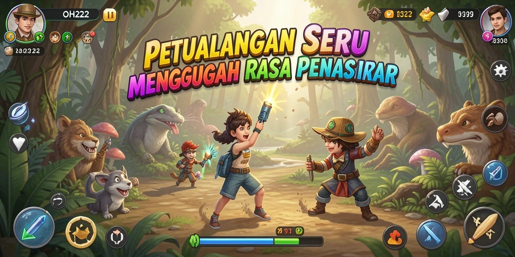 Screenshot gameplay OH222 menampilkan aksi petualangan yang mendebarkan.