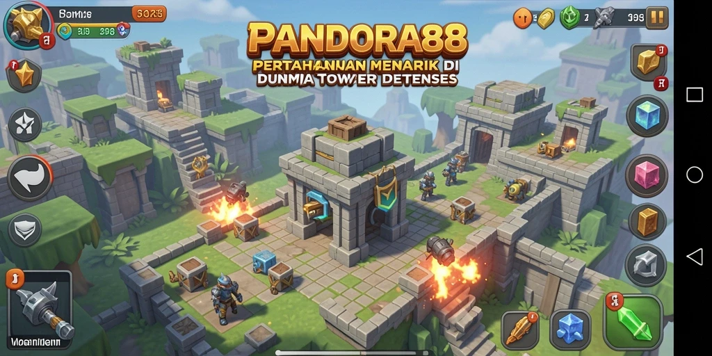 Tampilan menarik dari gameplay Tower Defense PANDORA88 yang menegangkan.