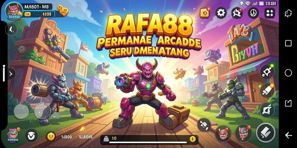 Tangkapan layar gameplay RAFA88 yang penuh aksi dan warna-warni.