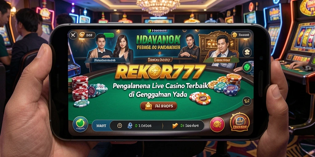 Tampilan gameplay Live Casino yang mendebarkan di REKOR777.