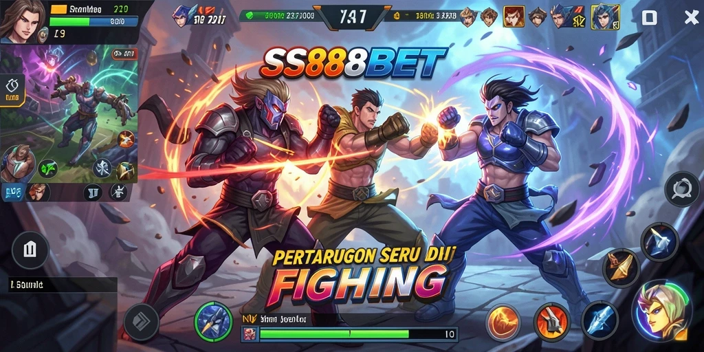 Gameplay mendebarkan dalam SS88BET dengan pertarungan yang intens.