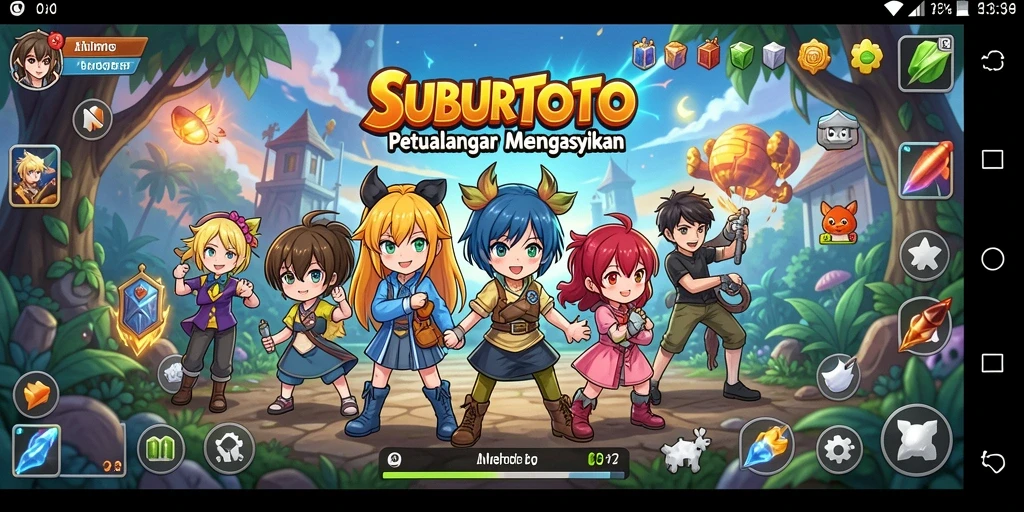 Tampilan menarik dari gameplay SUBURTOTO dengan karakter anime.