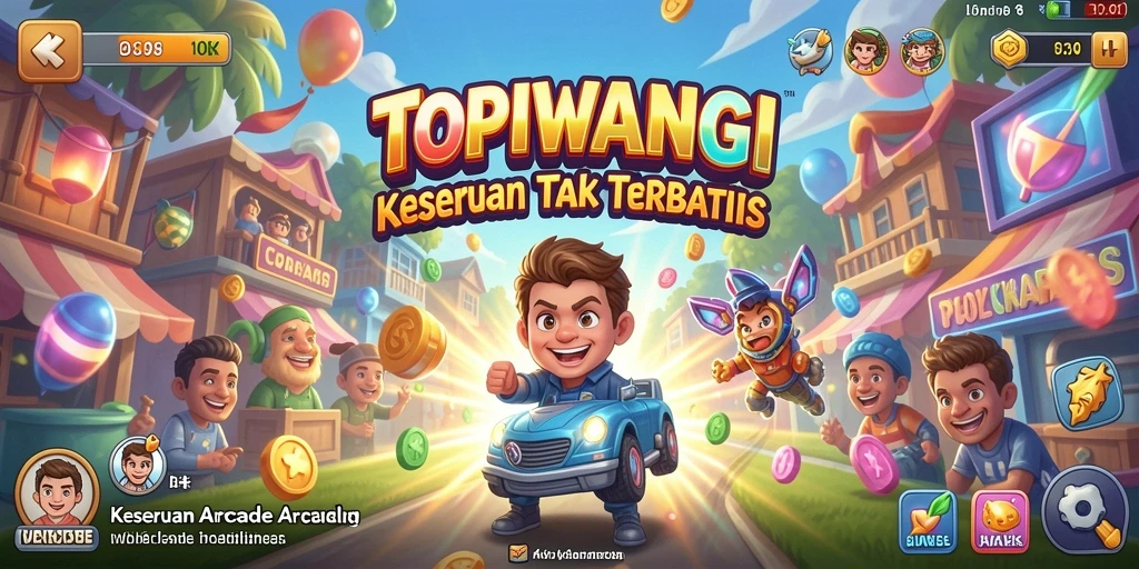 Gambar menunjukkan gameplay seru TOPIWANGI dengan level yang menantang.
