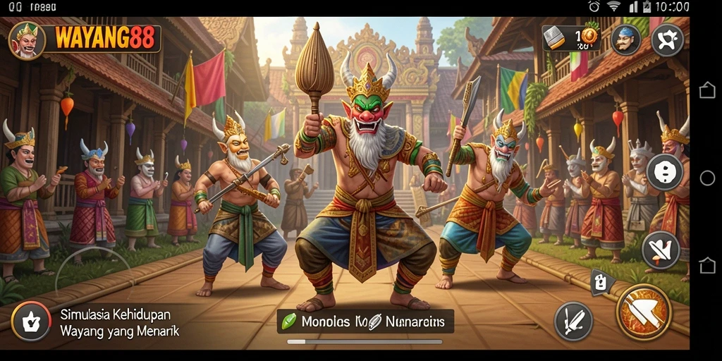 Gameplay WAYANG88 yang imersif dengan karakter wayang yang berwarna.