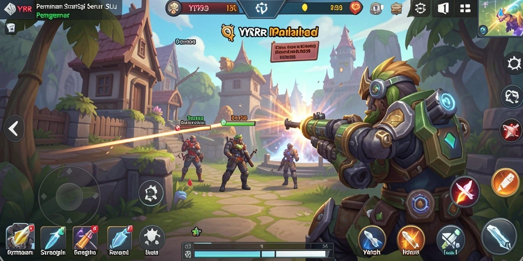 Tampilan dinamis dari gameplay YYRR dengan strategi mendalam.