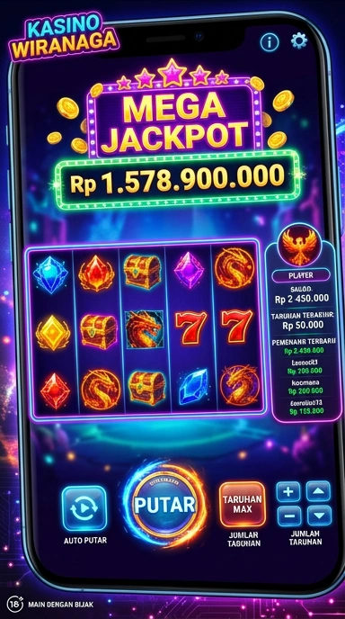 Tampilan antarmuka pengguna wiranaga yang sederhana dan informatif.